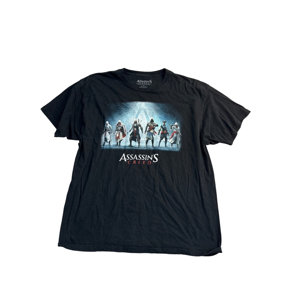 Assassins Creed Graphic T-Shirt Mens 2XL Black Short Sleeve Ubisoft 2013 Gaming